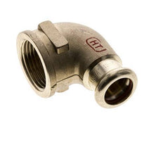90deg Elbow Press Fitting - 15mm Female & Rp 3/4'' Female - Copper alloy