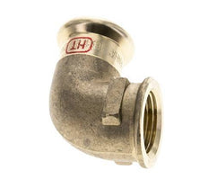 90deg Elbow Press Fitting - 18mm Female & Rp 1/2'' Female - Copper alloy