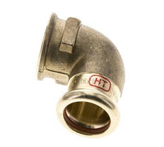 90deg Elbow Press Fitting - 18mm Female & Rp 1/2'' Female - Copper alloy