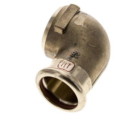 90deg Elbow Press Fitting - 28mm Female & Rp 3/4'' Female - Copper alloy