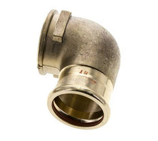 90deg Elbow Press Fitting - 42mm Female & Rp 1-1/2'' Female - Copper alloy