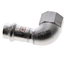 90deg Elbow Press Fitting - 15mm Female & Rp 1/2'' Female - Stainless Steel