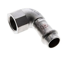 90deg Elbow Press Fitting - 15mm Female & Rp 1/2'' Female - Stainless Steel