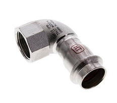 90deg Elbow Press Fitting - 22mm Female & Rp 3/4'' Female - Stainless Steel