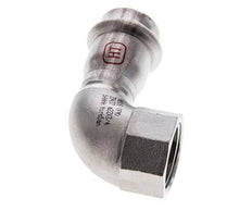 90deg Elbow Press Fitting - 22mm Female & Rp 3/4'' Female - Stainless Steel