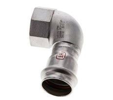 90deg Elbow Press Fitting - 28mm Female & Rp 1'' Female - Stainless Steel