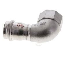90deg Elbow Press Fitting - 28mm Female & Rp 1'' Female - Stainless Steel