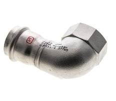 90deg Elbow Press Fitting - 35mm Female & Rp 1-1/4'' Female - Stainless Steel
