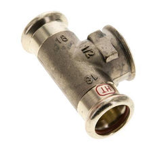 Tee Press Fitting - 18mm Female & Rp 1/2'' Female - Copper alloy