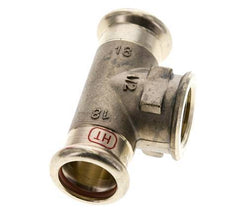Tee Press Fitting - 18mm Female & Rp 1/2'' Female - Copper alloy
