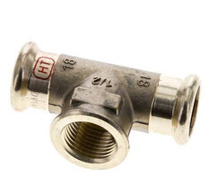 Tee Press Fitting - 18mm Female & Rp 1/2'' Female - Copper alloy
