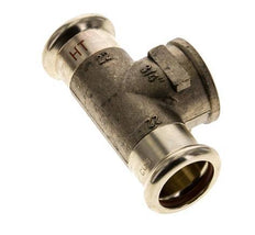 Tee Press Fitting - 22mm Female & Rp 3/4'' Female - Copper alloy