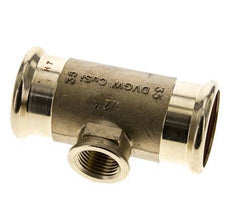 Tee Press Fitting - 35mm Female & Rp 1/2'' Female - Copper alloy