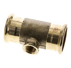Tee Press Fitting - 42mm Female & Rp 1/2'' Female - Copper alloy