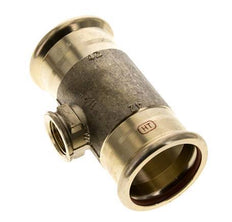 Tee Press Fitting - 42mm Female & Rp 1/2'' Female - Copper alloy