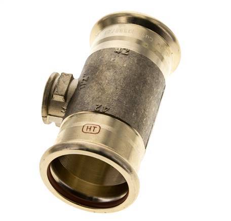 Tee Press Fitting - 42mm Female & Rp 1/2'' Female - Copper alloy