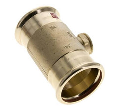 Tee Press Fitting - 54mm Female & Rp 1/2'' Female - Copper alloy