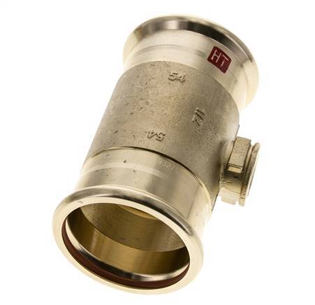 Tee Press Fitting - 54mm Female & Rp 1/2'' Female - Copper alloy