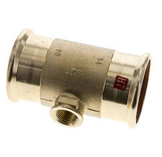Tee Press Fitting - 54mm Female & Rp 1/2'' Female - Copper alloy