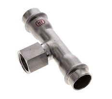 Tee Press Fitting - 18mm Female & Rp 1/2'' Female - Stainless Steel