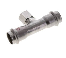 Tee Press Fitting - 22mm Female & Rp 1/2'' Female - Stainless Steel