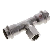 Tee Press Fitting - 22mm Female & Rp 1/2'' Female - Stainless Steel