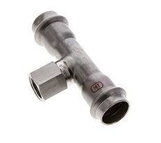 Tee Press Fitting - 22mm Female & Rp 1/2'' Female - Stainless Steel
