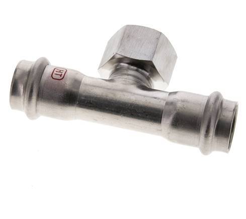 Tee Press Fitting - 22mm Female & Rp 3/4'' Female - Stainless Steel