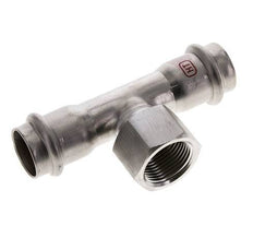 Tee Press Fitting - 22mm Female & Rp 3/4'' Female - Stainless Steel