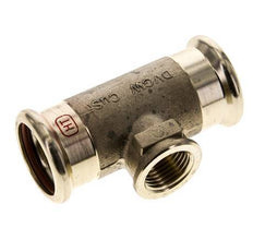 Tee Press Fitting - 35mm Female & Rp 1/2'' Female - Stainless Steel