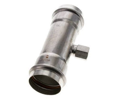 Tee Press Fitting - 54mm Female & Rp 1/2'' Female - Stainless Steel