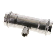 Tee Press Fitting - 54mm Female & Rp 1/2'' Female - Stainless Steel