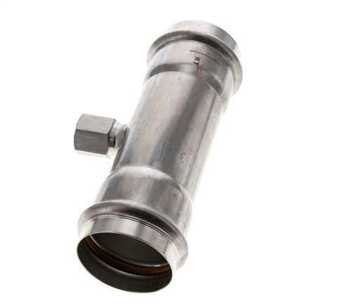 Tee Press Fitting - 54mm Female & Rp 1/2'' Female - Stainless Steel