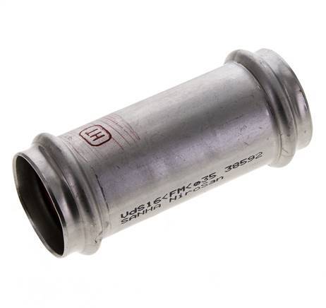 Press Fitting - 35mm Female - Stainless Steel Long