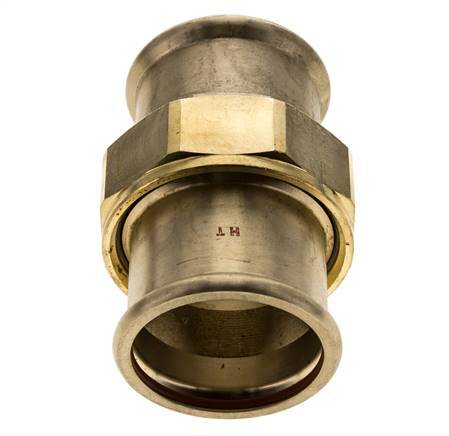 Union Press Fitting - 54mm Female - Copper alloy Flat Sealing