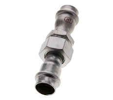 Union Press Fitting - 18mm Female - Stainless Steel Flat Sealing