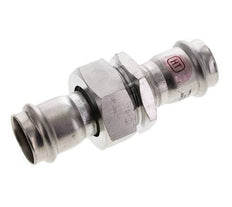 Union Press Fitting - 28mm Female - Stainless Steel Flat Sealing