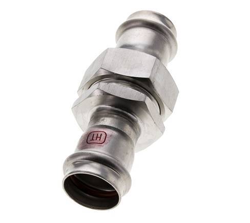 Union Press Fitting - 28mm Female - Stainless Steel Flat Sealing