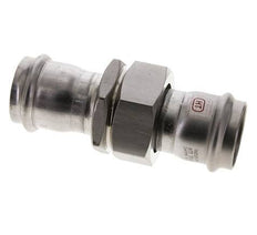 Union Press Fitting - 35mm Female - Stainless Steel Flat Sealing