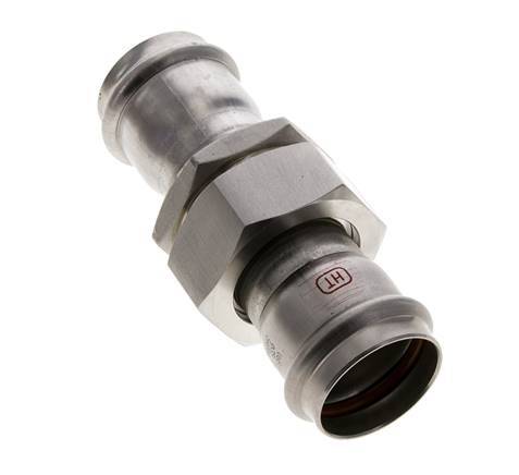 Union Press Fitting - 35mm Female - Stainless Steel Flat Sealing