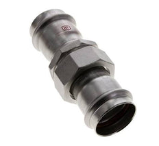 Union Press Fitting - 42mm Female - Stainless Steel Flat Sealing