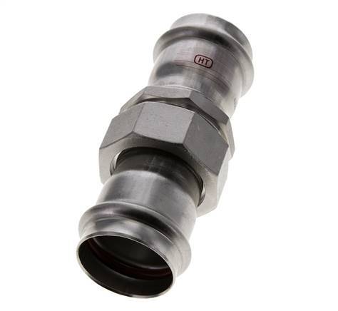 Union Press Fitting - 42mm Female - Stainless Steel Flat Sealing