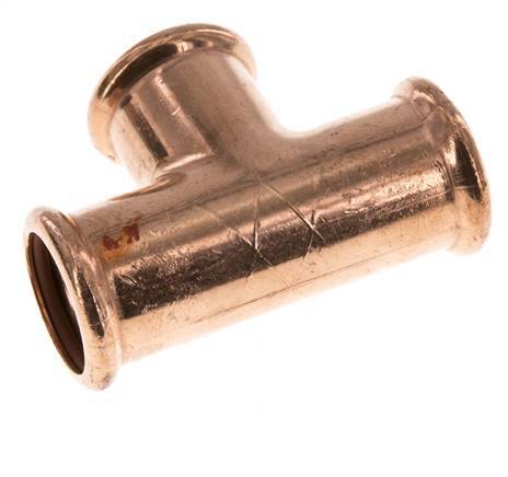 Tee Press Fitting - 28mm Female - Copper alloy