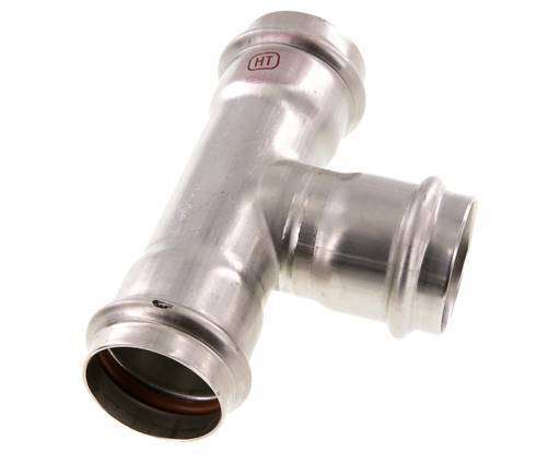 Tee Press Fitting - 42mm Female - Stainless Steel
