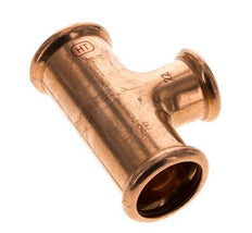 Tee Press Fitting - 22mm Female & 28mm - Copper alloy