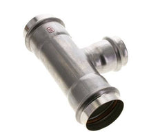 Tee Press Fitting - 42mm Female & 54mm - Stainless Steel