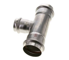 Tee Press Fitting - 42mm Female & 54mm - Stainless Steel