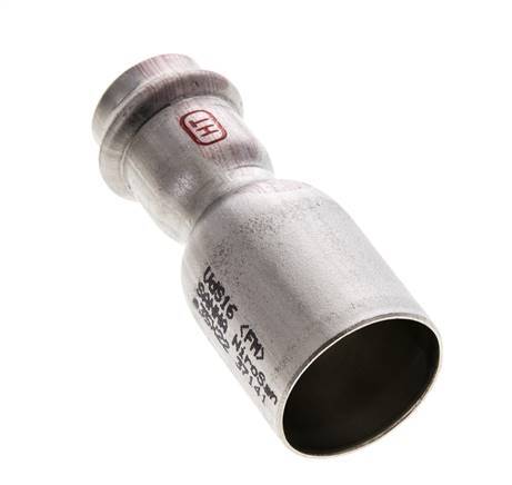 Press Fitting - 22mm Female & 35mm Male - Stainless Steel