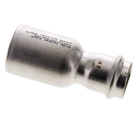 Press Fitting - 28mm Female & 42mm Male - Stainless Steel