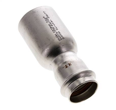 Press Fitting - 28mm Female & 42mm Male - Stainless Steel